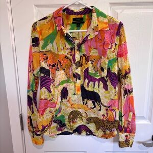 J Crew Animal Printed Top